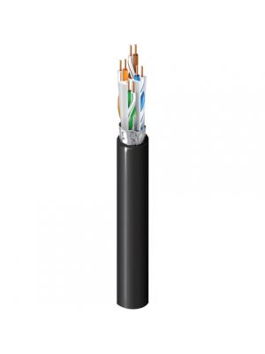Belden 10GX52F CAT6A (625MHz), 4 Nonbonded-Pairs, F/UTP, CMR - 23AWG Black Cable (By the Foot)