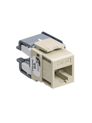 Leviton 6110G-RI6 eXtreme Cat 6A QuickPort Jack, Channel-Rated, Ivory