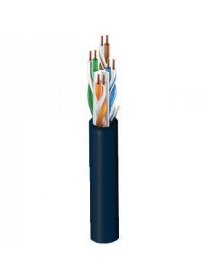 Belden 3612 Category 6+ Premium Cable, 4 Pair, U/UTP, CMR 23 AWG (Black)