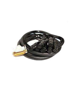 NoShorts DB25 Male to XLR-Female 8Ch Digital Snake Cable (25 FT)