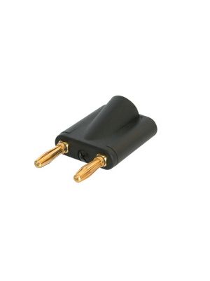 REAN NYS508-B Gold Plated Dual Banana Plug (Black)