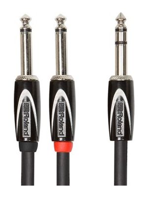 Roland RCC-5-TR28 Black Series 1/4” Stereo to Two 1/4” Interconnect Cable (5 FT)