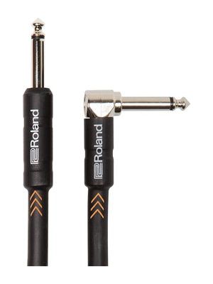 Roland RIC-B10A Black Series Straight to Right-Angle 1/4-Inch Instrument Cable (10 FT)