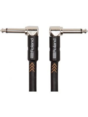 Roland RIC-B3AA Black Series Dual Right-Angle 1/4-Inch Instrument Cable (3 FT)