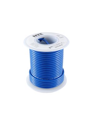 NTE Electronics WH22-06-100 22AWG Stranded Blue Hook-Up Wire (100FT)