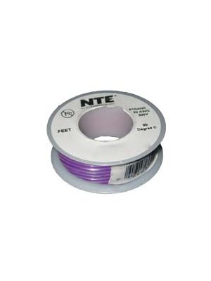 NTE Electronics WH22-07-25 22AWG Stranded Violet Hook-Up Wire (25FT)