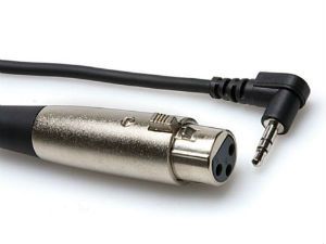 HOSA Microphone Cable, XLR 3 Pin Female to Right angle 3.5mm