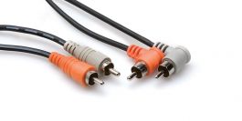 Hosa CRA-202R Dual RCA to Dual Right-angle RCA Audio Cable